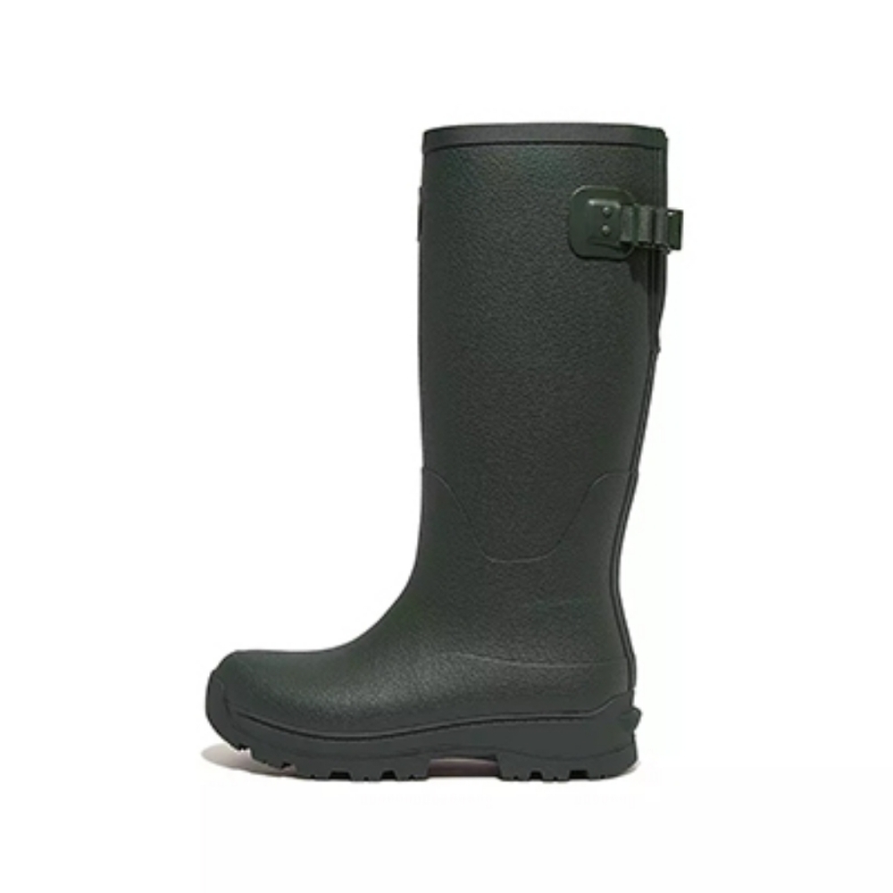 FitFlop Wonderwelly Deep Green Waterproof Tall Rubber Lug Sole Rain Boots Size 6 - Picture 11 of 13